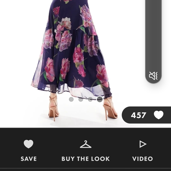 Hope & Ivy Navy & Rose Wrap Dress Size Medium - Picture 4 of 8